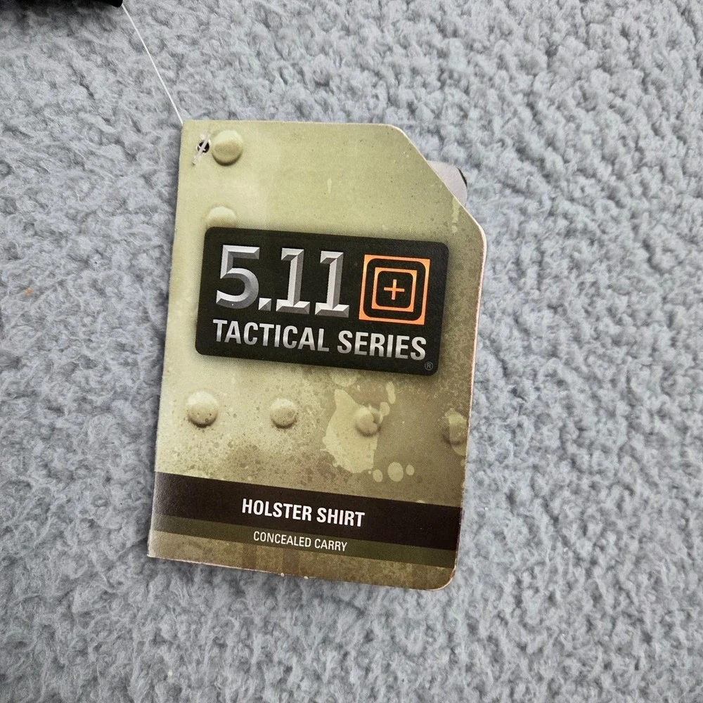 5.11 Tactical Series Holster Shirt Men 2XL Black Concealed Carry Compression NWT - Picture 2 of 8